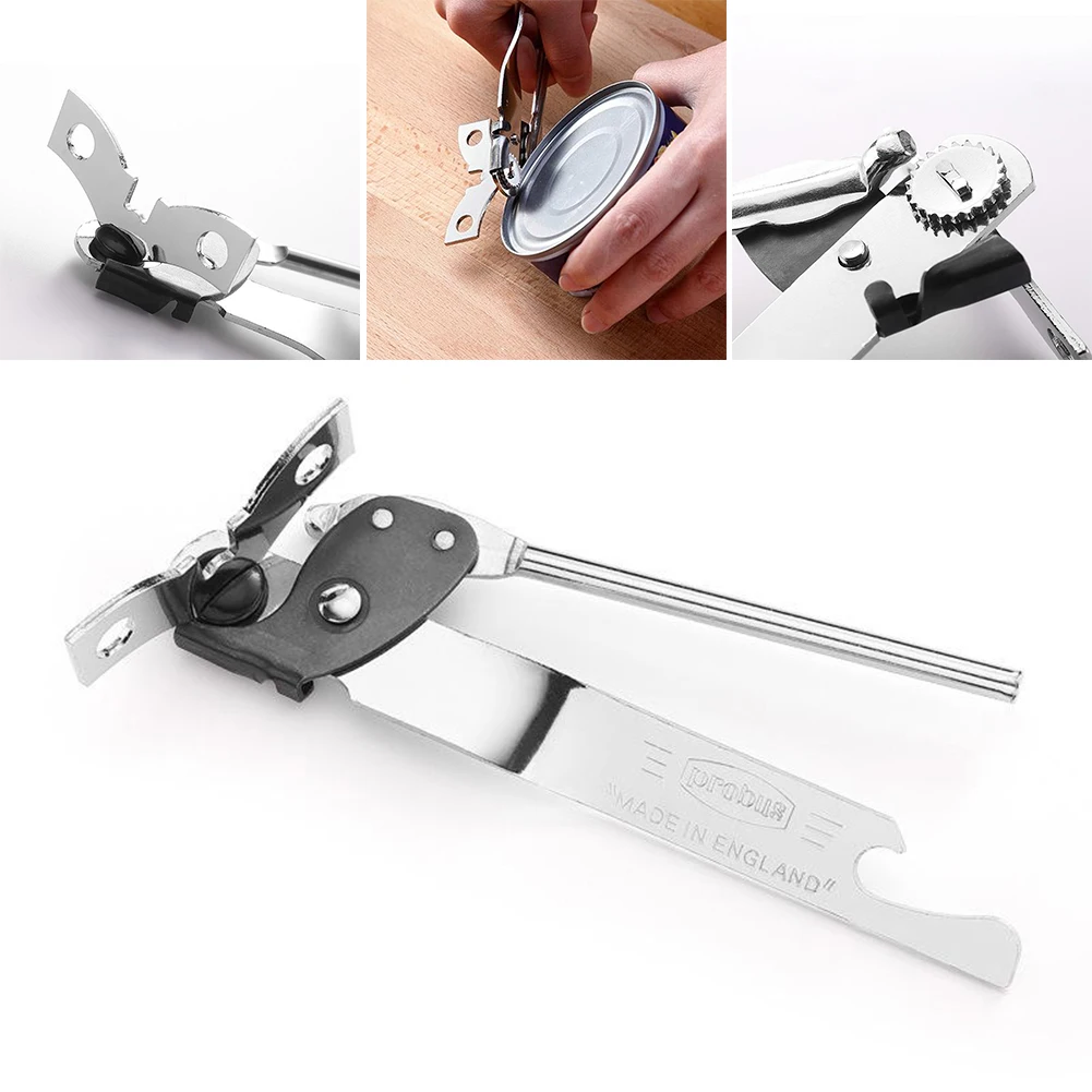 Kitchen Gadget Amazon - Multifunctionele roestvrijstalen voedselblikje, handmatige flesopener, zwakke