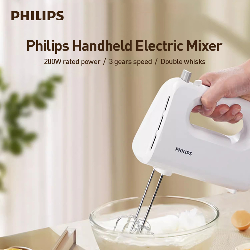 Kitchen Gadgets Electronic - Philips Handheld Elektrische Eierklopper 3-Speed ​​2-Beater
