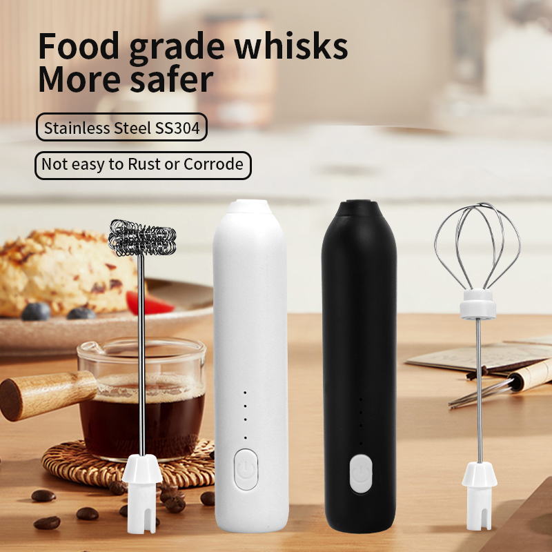 Kitchen Gadgets Products - 2-in-1 elektrische koffieopschuimer + eierklopper Draadloos