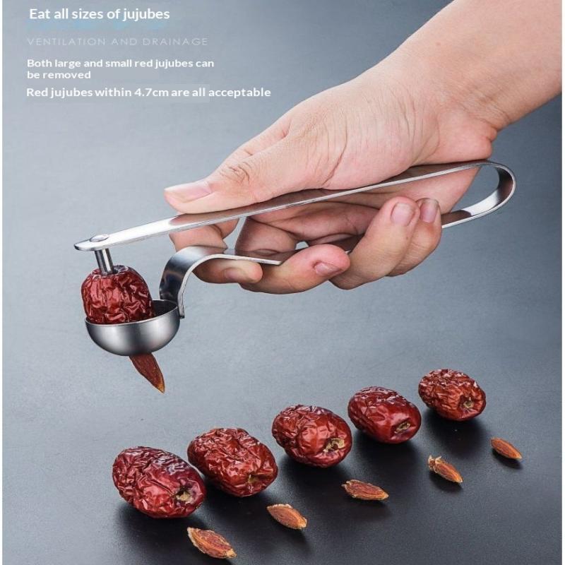 RVS dadelontpitter, rode zaadv - Kitchen Gadgets And Tools recensie en prijs
