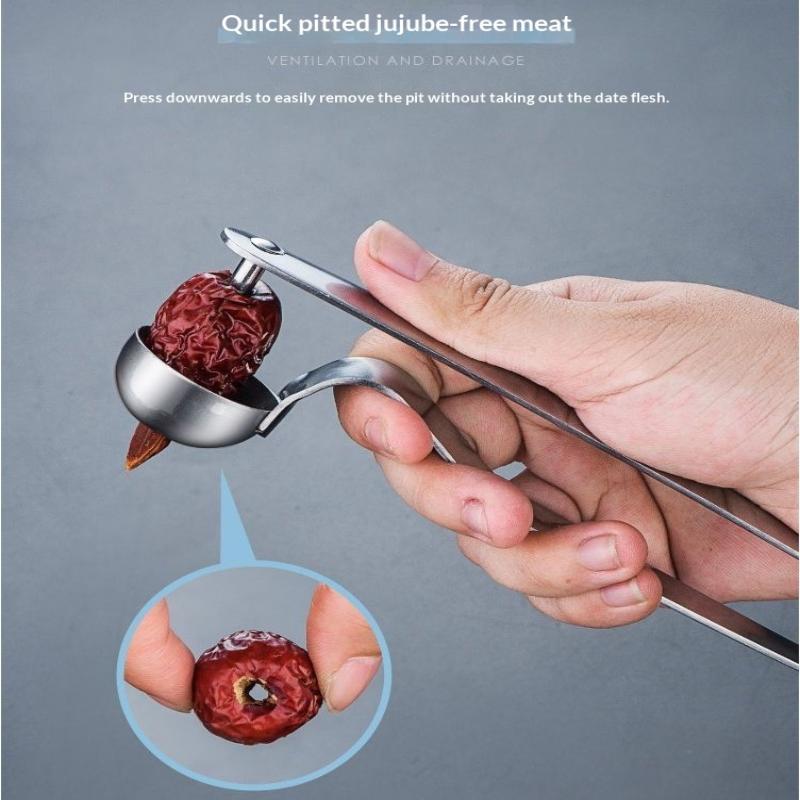 RVS dadelontpitter, rode zaadv - Kitchen Gadgets And Tools recensie en prijs