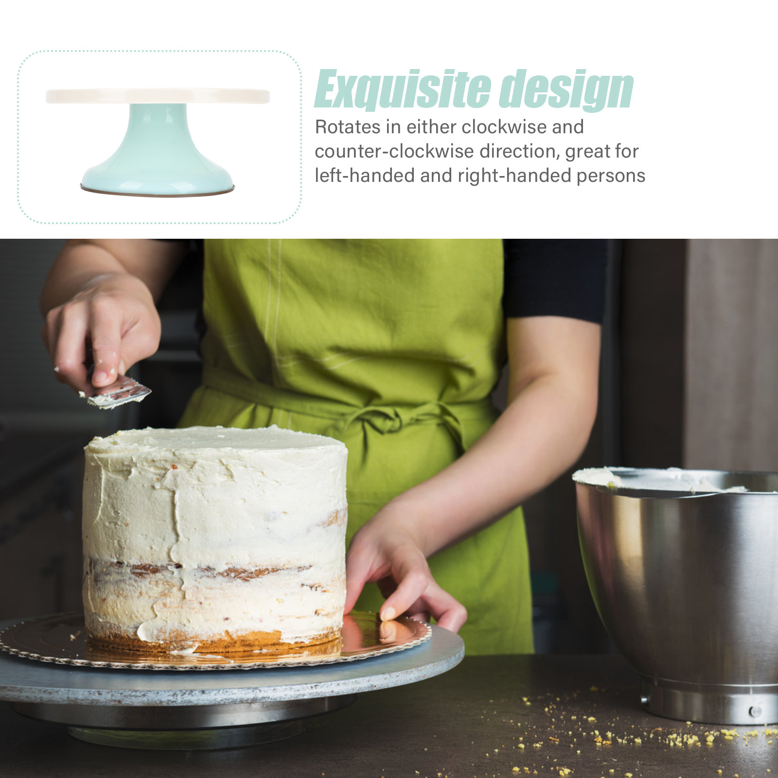 Soepel draaiende taartdraaitaf - Cake Decorating Turntable recensie en prijs