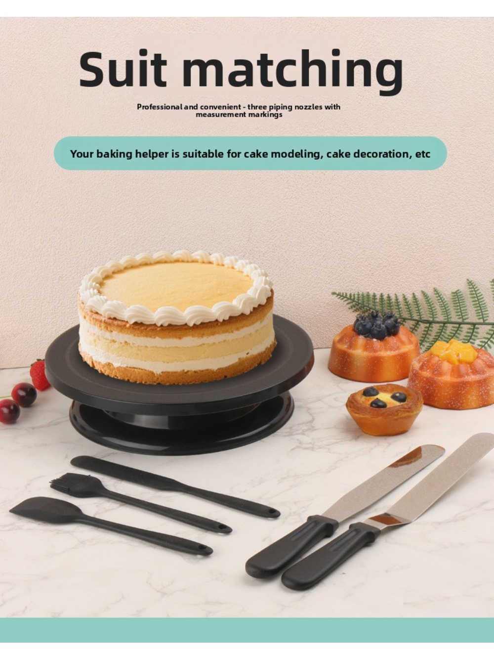 Draaibare taartplateau set met - Cake Decorating Turntable recensie en prijs